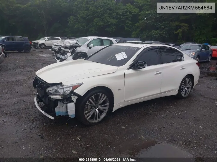 2019 Infiniti Q50 3.0T Sport VIN: JN1EV7AR2KM554684 Lot: 39599510