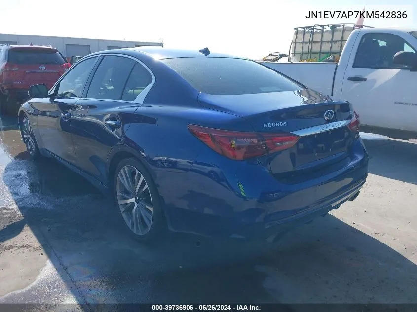 JN1EV7AP7KM542836 2019 Infiniti Q50 3.0T Sport