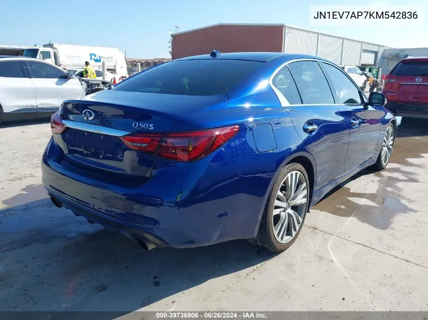 2019 Infiniti Q50 3.0T Sport VIN: JN1EV7AP7KM542836 Lot: 39736906