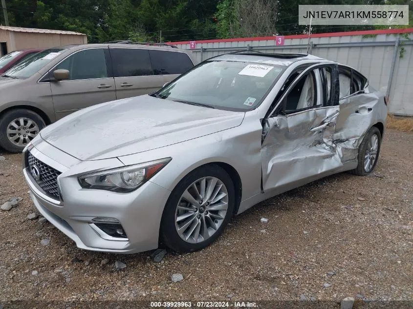 2019 Infiniti Q50 3.0T Luxe VIN: JN1EV7AR1KM558774 Lot: 39929963