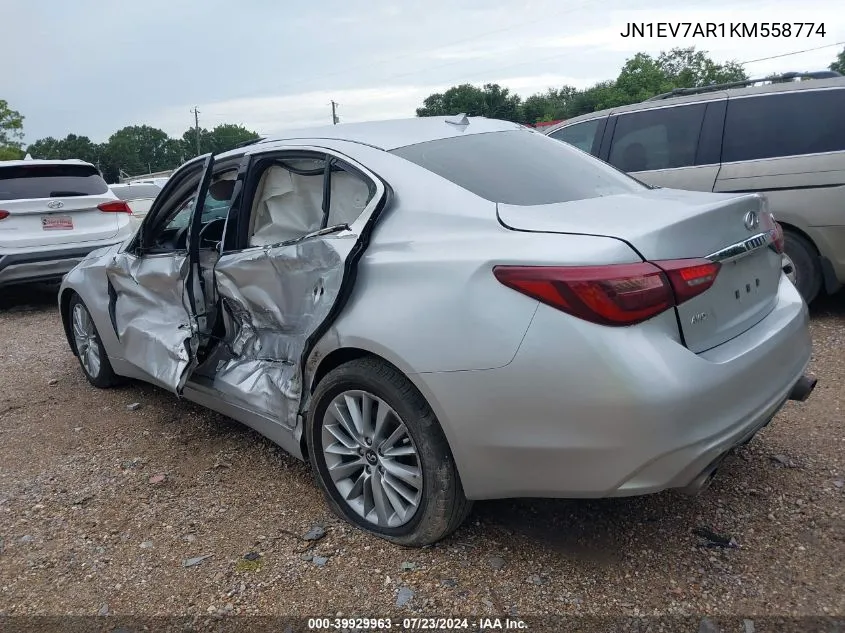 JN1EV7AR1KM558774 2019 Infiniti Q50 3.0T Luxe