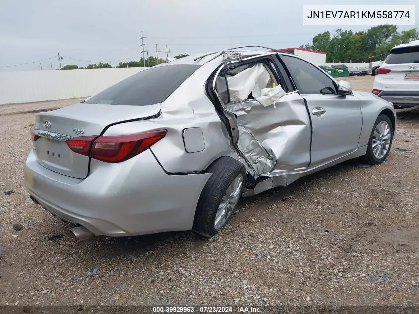 2019 Infiniti Q50 3.0T Luxe VIN: JN1EV7AR1KM558774 Lot: 39929963