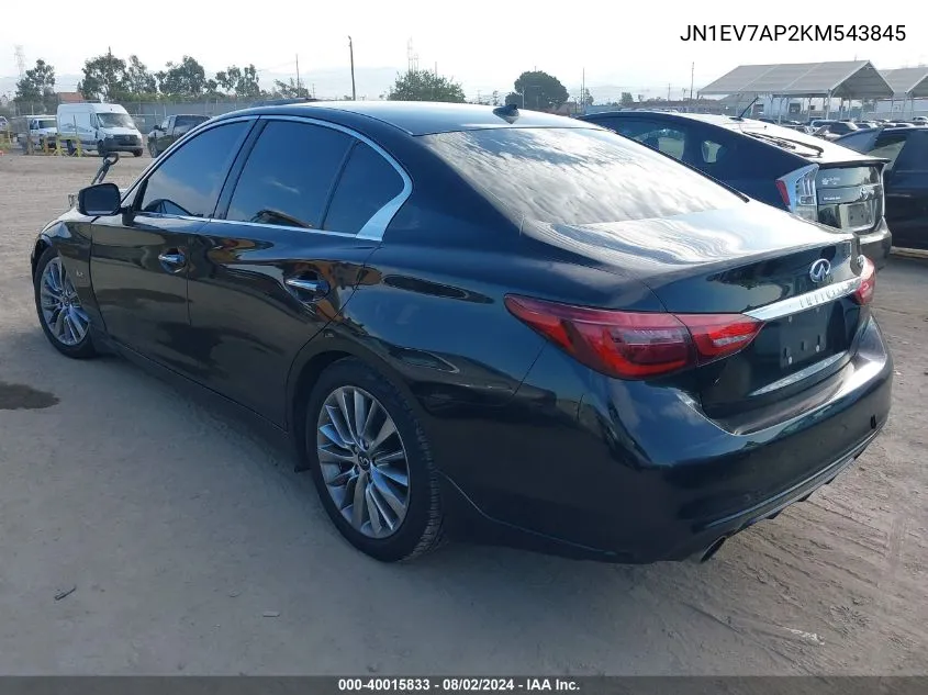 JN1EV7AP2KM543845 2019 Infiniti Q50 3.0T Luxe