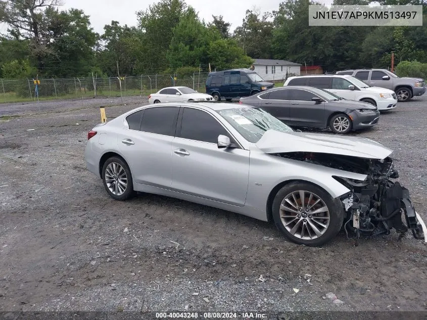 2019 Infiniti Q50 3.0T Luxe VIN: JN1EV7AP9KM513497 Lot: 40043248