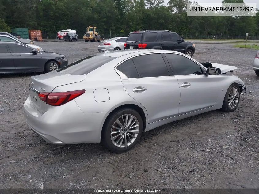 2019 Infiniti Q50 3.0T Luxe VIN: JN1EV7AP9KM513497 Lot: 40043248