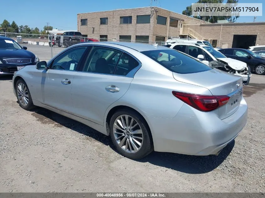 JN1EV7AP5KM517904 2019 Infiniti Q50 3.0T Luxe