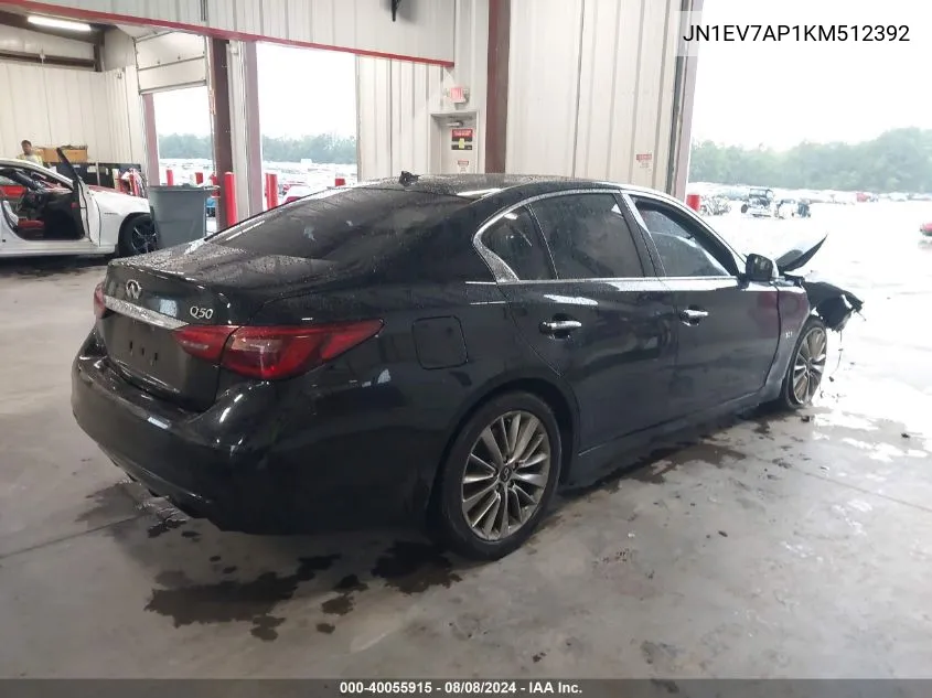 JN1EV7AP1KM512392 2019 Infiniti Q50 3.0T Luxe/3.0T Signature Edition/3.0T Sport