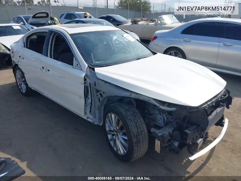 JN1EV7AP8KM514771 2019 Infiniti Q50 3.0T Luxe