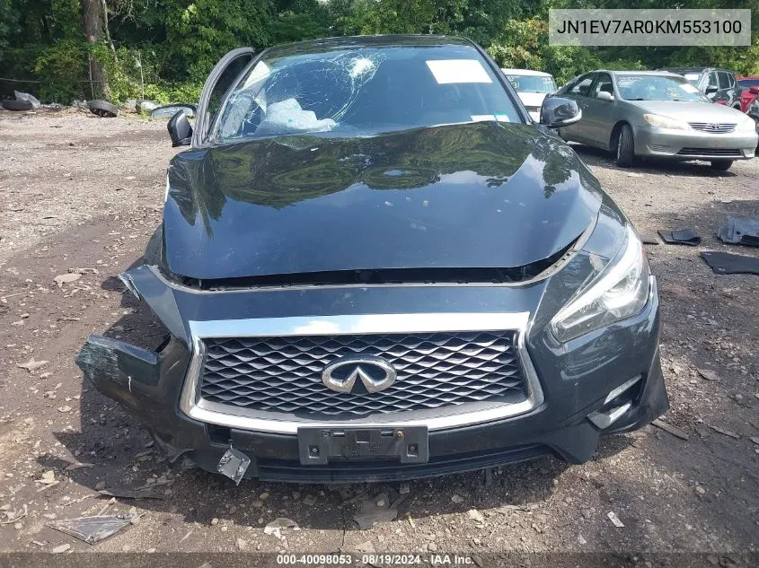 2019 Infiniti Q50 3.0T Luxe VIN: JN1EV7AR0KM553100 Lot: 40098053