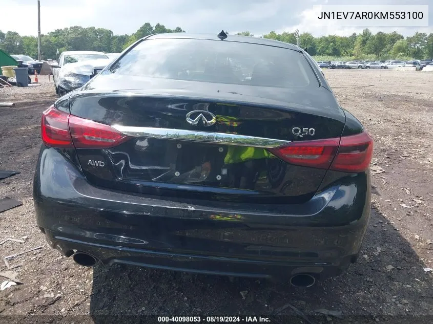 JN1EV7AR0KM553100 2019 Infiniti Q50 3.0T Luxe