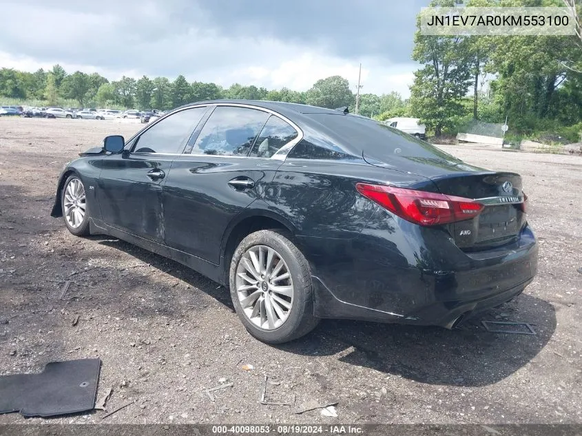 JN1EV7AR0KM553100 2019 Infiniti Q50 3.0T Luxe