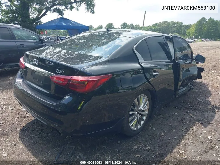 JN1EV7AR0KM553100 2019 Infiniti Q50 3.0T Luxe