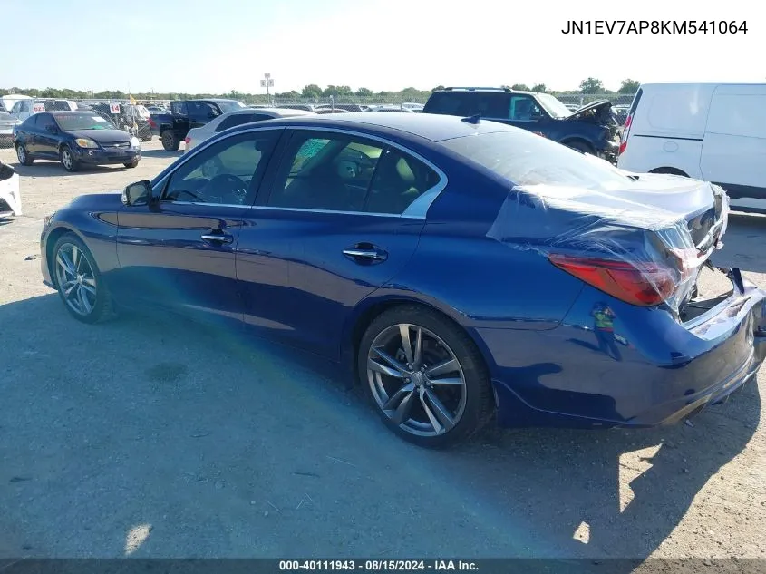 2019 Infiniti Q50 3.0T Signature Edition VIN: JN1EV7AP8KM541064 Lot: 40111943