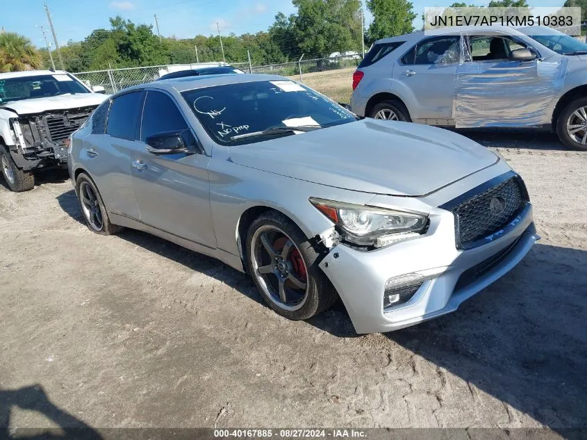 2019 Infiniti Q50 3.0T Luxe VIN: JN1EV7AP1KM510383 Lot: 40167885