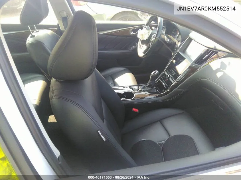 JN1EV7AR0KM552514 2019 Infiniti Q50 3.0T Luxe