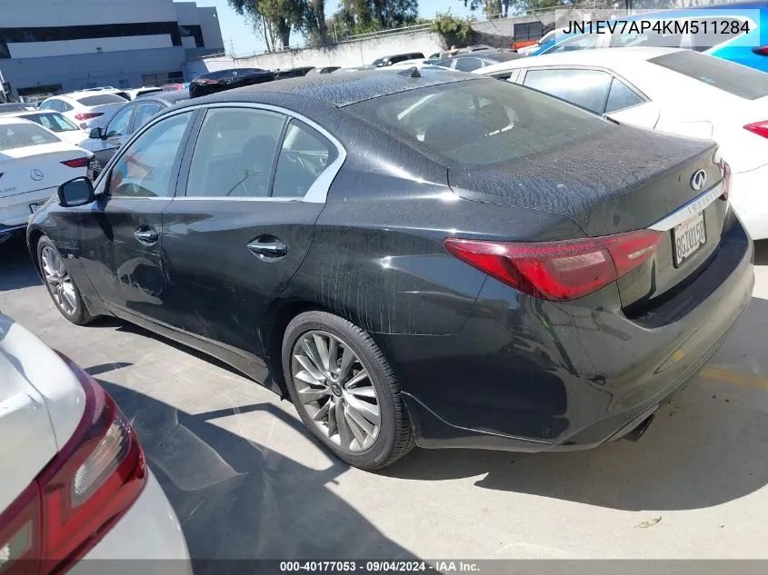 2019 Infiniti Q50 3.0T Luxe VIN: JN1EV7AP4KM511284 Lot: 40177053