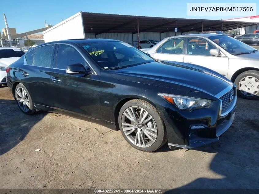 2019 Infiniti Q50 3.0T Sport VIN: JN1EV7AP0KM517566 Lot: 40222241