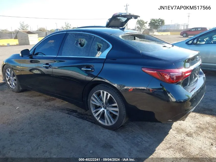 2019 Infiniti Q50 3.0T Sport VIN: JN1EV7AP0KM517566 Lot: 40222241