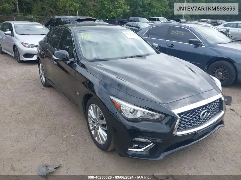 JN1EV7AR1KM593699 2019 Infiniti Q50 3.0T Luxe