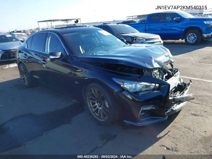 JN1EV7AP2KM540315 2019 Infiniti Q50 3.0T Sport