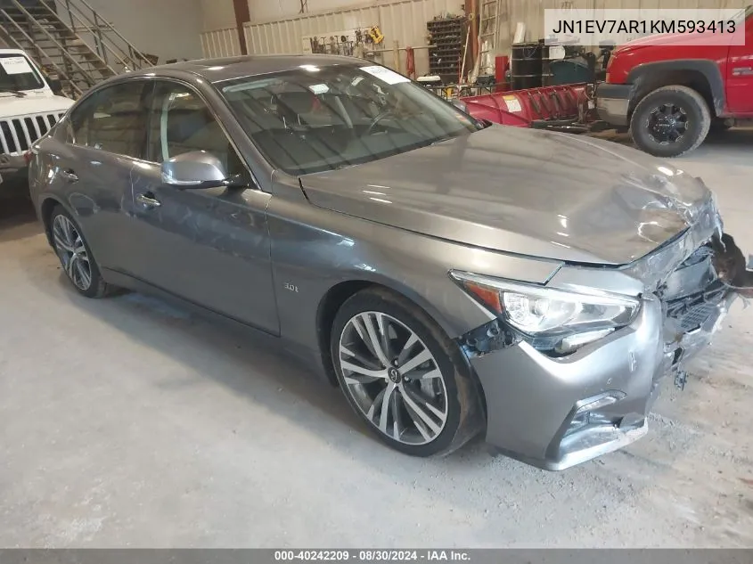 2019 Infiniti Q50 3.0T Sport VIN: JN1EV7AR1KM593413 Lot: 40242209