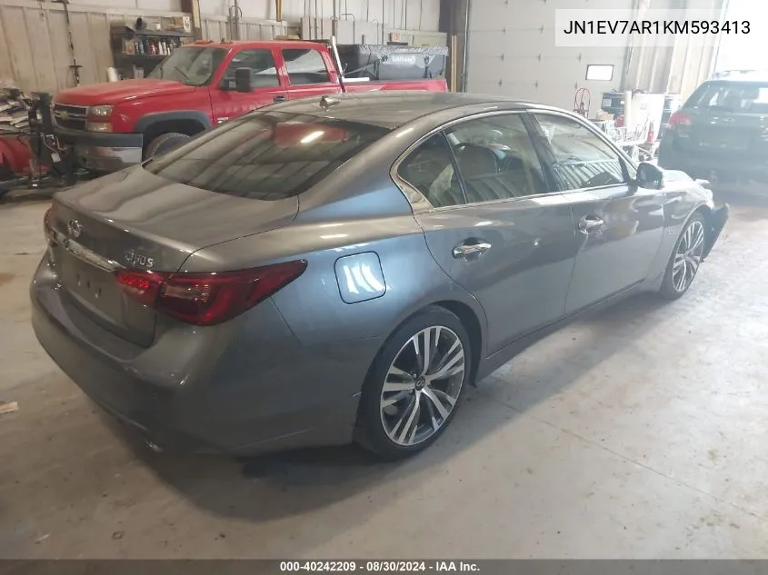 2019 Infiniti Q50 3.0T Sport VIN: JN1EV7AR1KM593413 Lot: 40242209