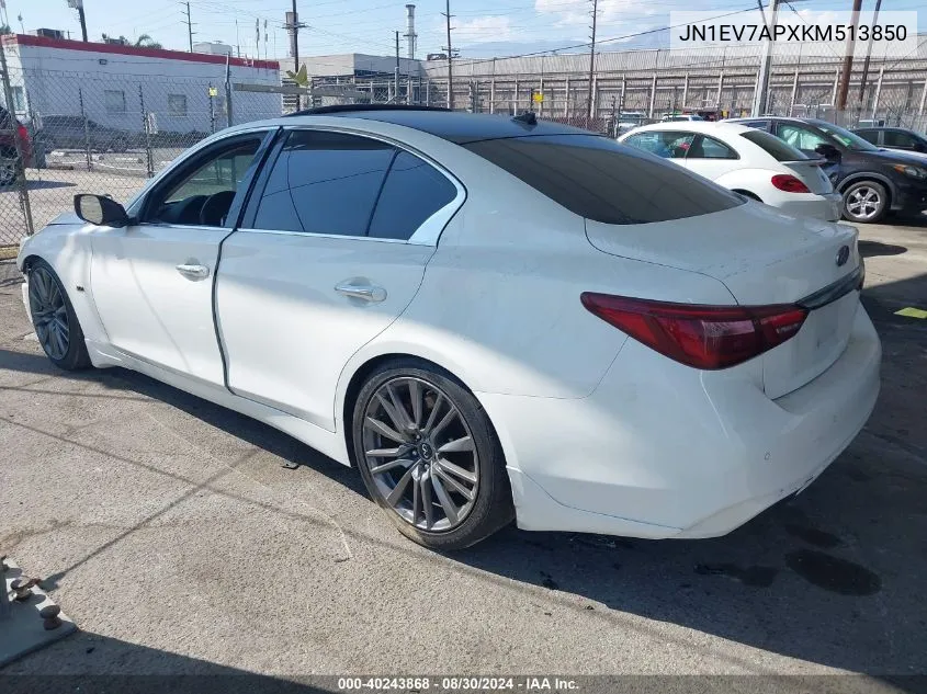 2019 Infiniti Q50 3.0T Sport VIN: JN1EV7APXKM513850 Lot: 40243868