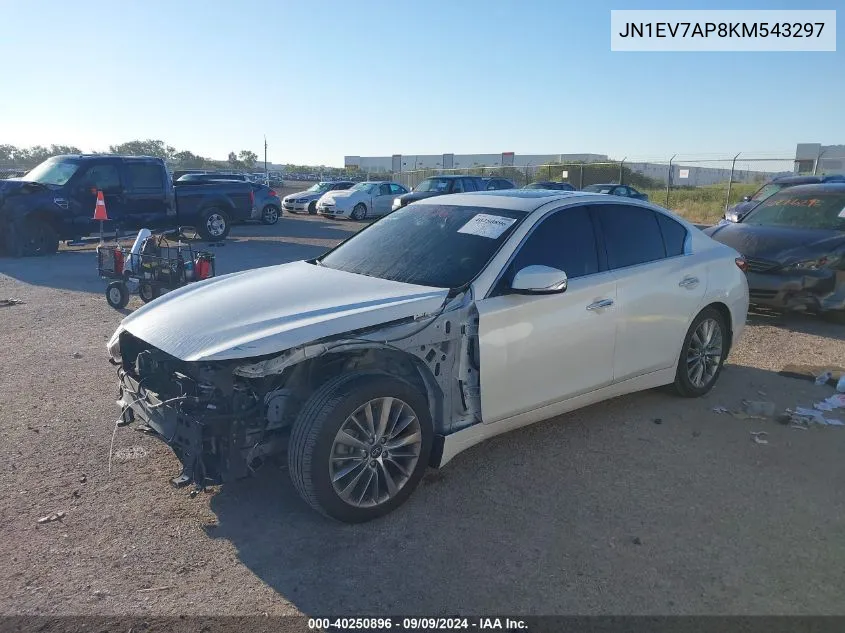 2019 Infiniti Q50 3.0T Luxe VIN: JN1EV7AP8KM543297 Lot: 40250896