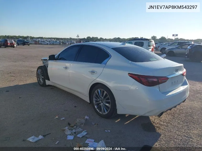 2019 Infiniti Q50 3.0T Luxe VIN: JN1EV7AP8KM543297 Lot: 40250896