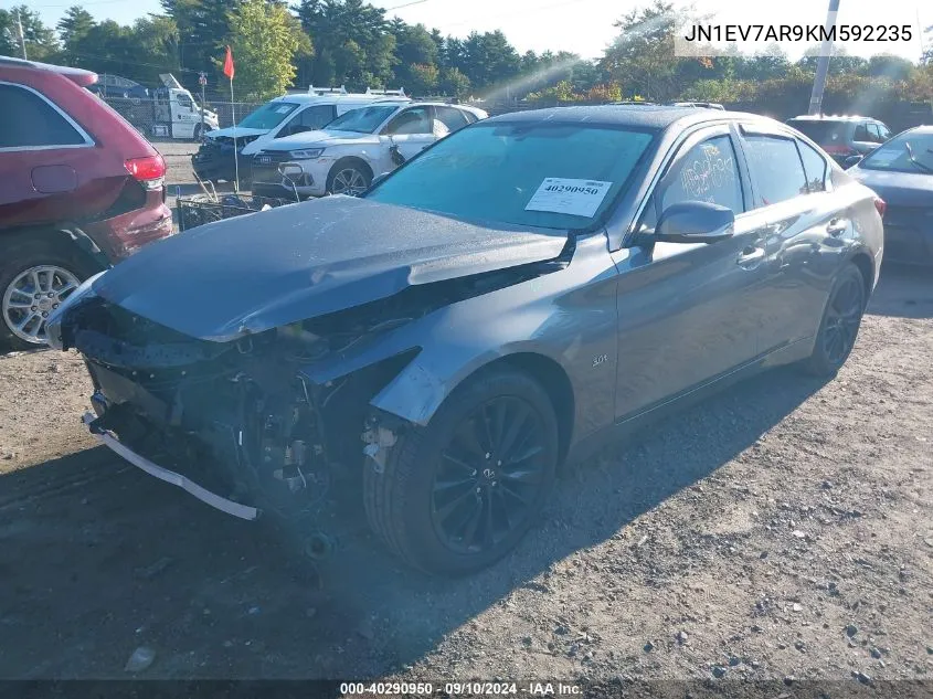 2019 Infiniti Q50 Luxe/Sport/Signature Edit VIN: JN1EV7AR9KM592235 Lot: 40290950