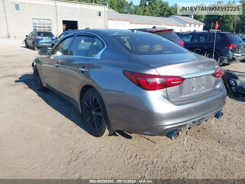 2019 Infiniti Q50 Luxe/Sport/Signature Edit VIN: JN1EV7AR9KM592235 Lot: 40290950