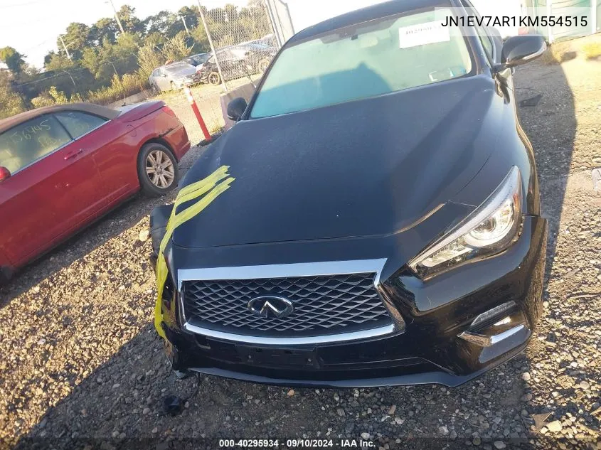 2019 Infiniti Q50 3.0T Luxe VIN: JN1EV7AR1KM554515 Lot: 40295934