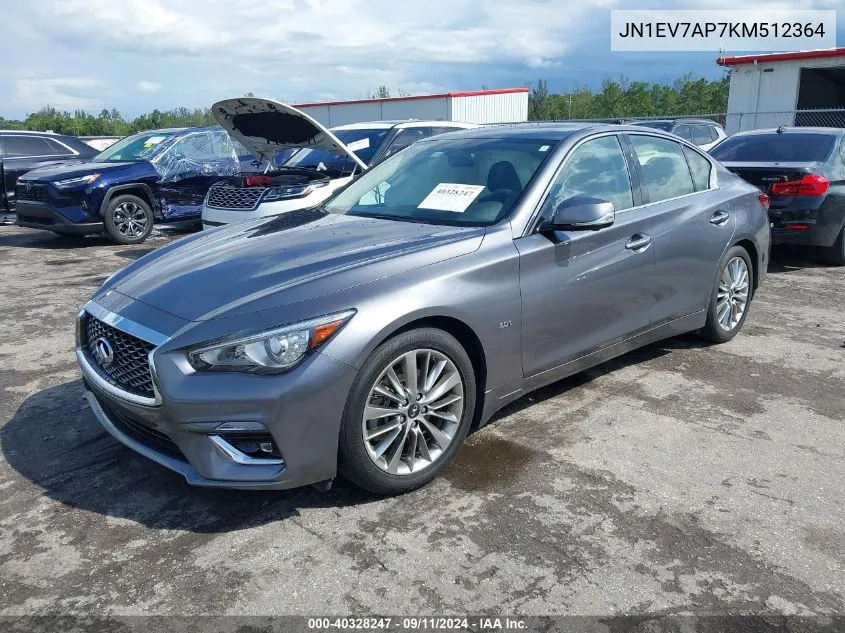 JN1EV7AP7KM512364 2019 Infiniti Q50 3.0T Luxe