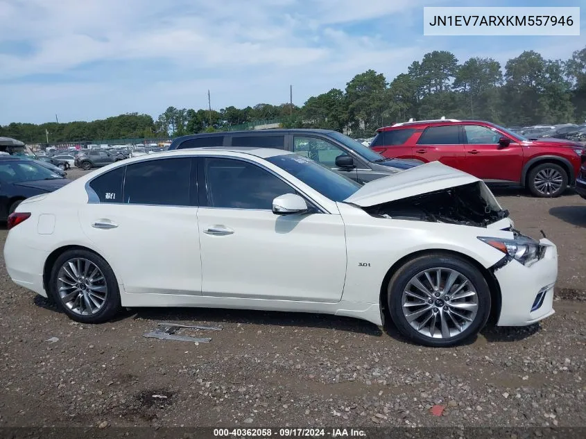 2019 Infiniti Q50 3.0T Luxe VIN: JN1EV7ARXKM557946 Lot: 40362058