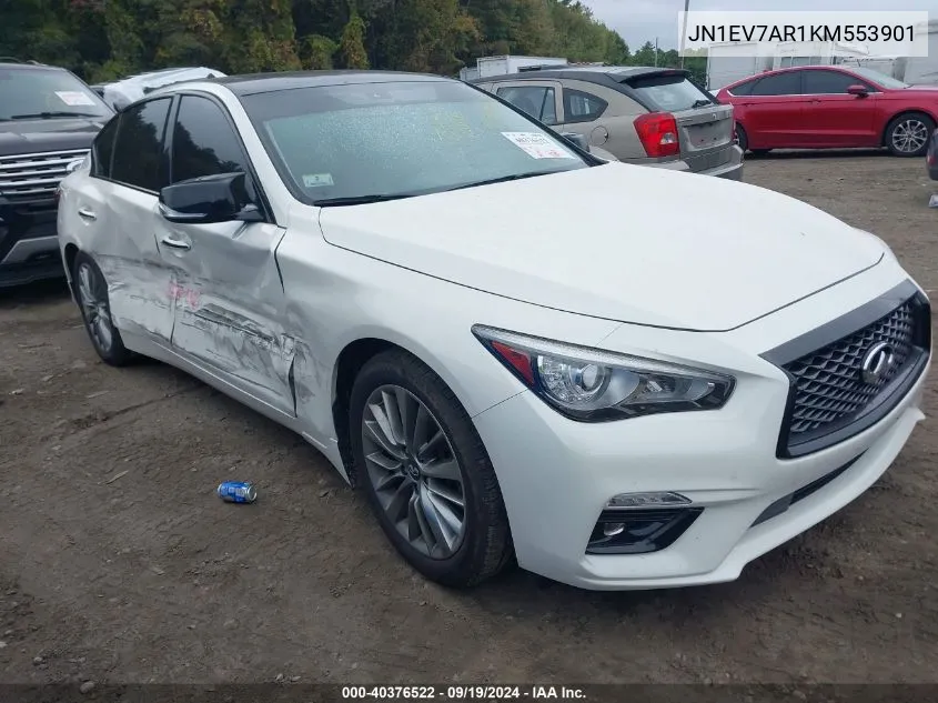 2019 Infiniti Q50 3.0T Luxe VIN: JN1EV7AR1KM553901 Lot: 40376522