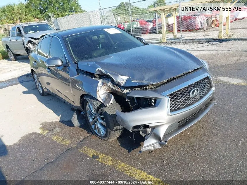 2019 Infiniti Q50 3.0T Luxe VIN: JN1EV7AR5KM555795 Lot: 40377444