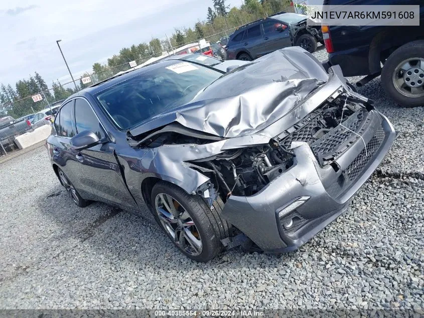 2019 Infiniti Q50 3.0T Signature Edition VIN: JN1EV7AR6KM591608 Lot: 40385554