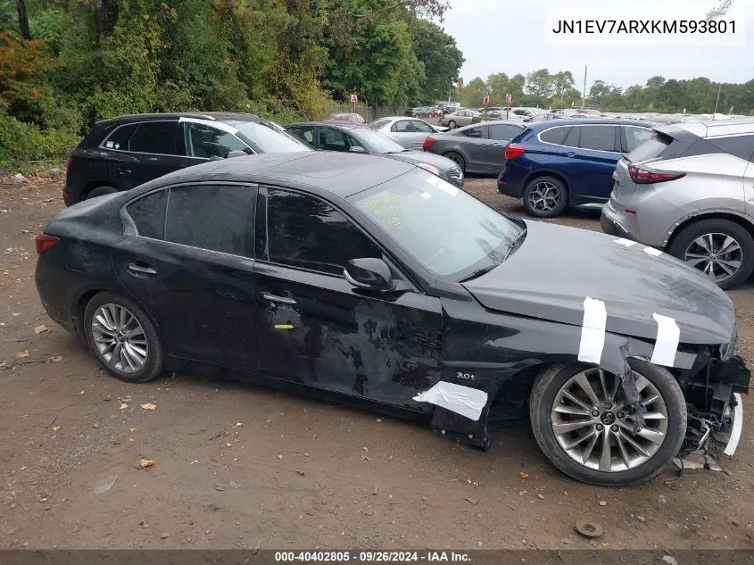 JN1EV7ARXKM593801 2019 Infiniti Q50 3.0T Luxe