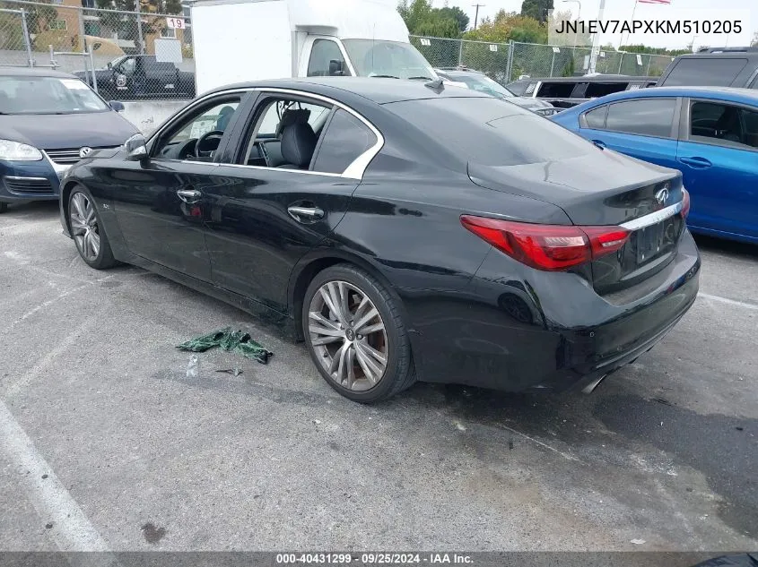 JN1EV7APXKM510205 2019 Infiniti Q50 3.0T Sport