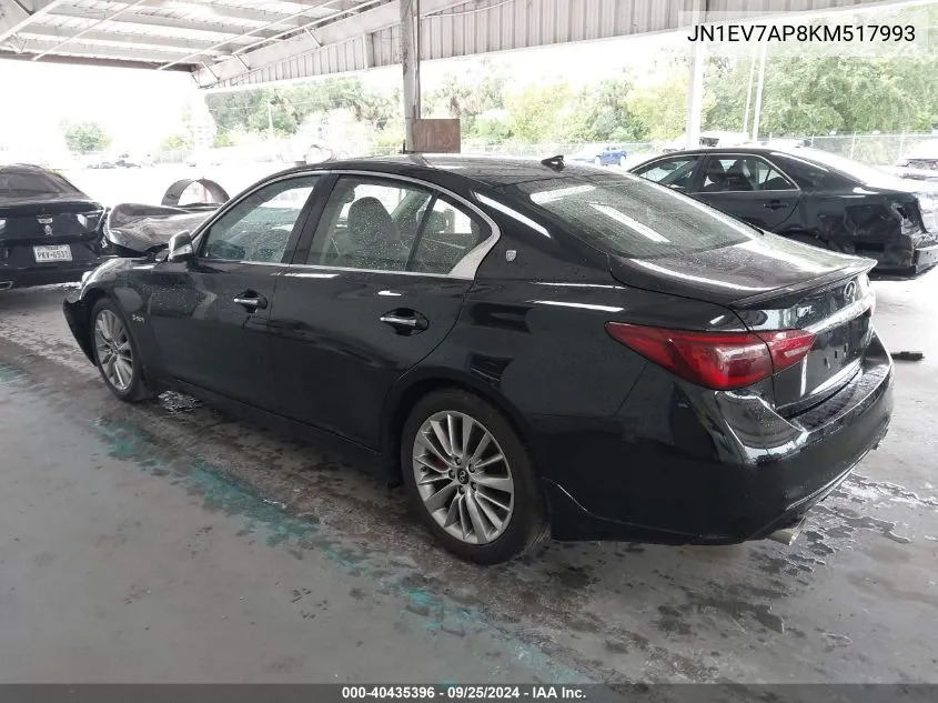 JN1EV7AP8KM517993 2019 Infiniti Q50 3.0T Luxe