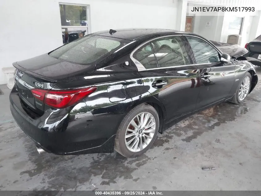 JN1EV7AP8KM517993 2019 Infiniti Q50 3.0T Luxe