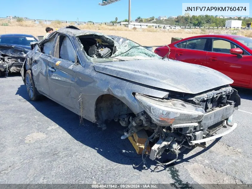 JN1FV7AP9KM760474 2019 Infiniti Q50 Red Sport 400