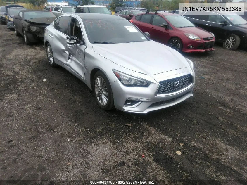 2019 Infiniti Q50 3.0T Luxe VIN: JN1EV7AR6KM559385 Lot: 40437780