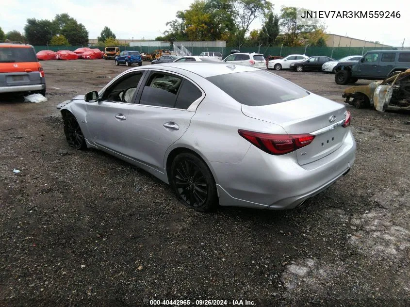 JN1EV7AR3KM559246 2019 Infiniti Q50 3.0T Luxe