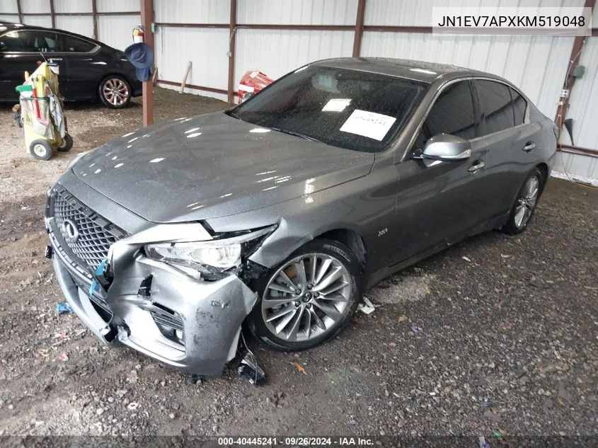 JN1EV7APXKM519048 2019 Infiniti Q50 3.0T Luxe