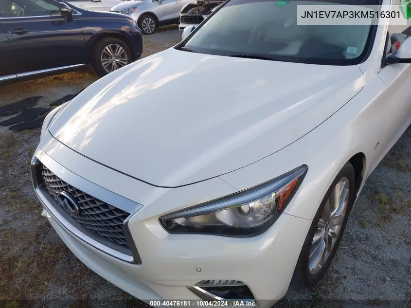 2019 Infiniti Q50 3.0T Luxe VIN: JN1EV7AP3KM516301 Lot: 40476181