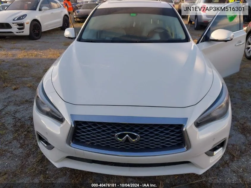 2019 Infiniti Q50 3.0T Luxe VIN: JN1EV7AP3KM516301 Lot: 40476181