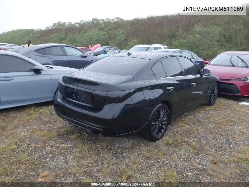 2019 Infiniti Q50 3.0T Luxe VIN: JN1EV7AP0KM511069 Lot: 40488055