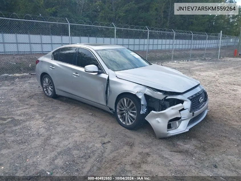 2019 Infiniti Q50 3.0T Luxe VIN: JN1EV7AR5KM559264 Lot: 40492853