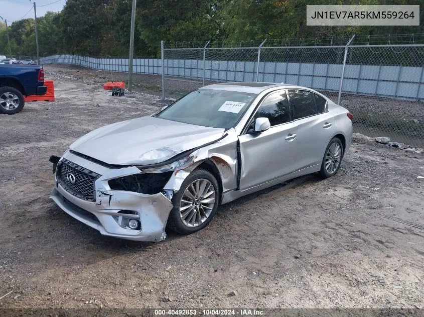 2019 Infiniti Q50 3.0T Luxe VIN: JN1EV7AR5KM559264 Lot: 40492853